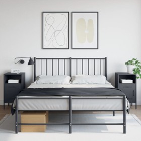 Nachttische, 2 Stück, anthrazitgraues Stahl, 36x39x68 cm. von , Nachttische - Ref: Foro24-843071, Preis: 115,34 €, Rabatt: %