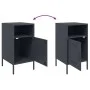 Nachttische, 2 Stück, anthrazitgraues Stahl, 36x39x68 cm. von , Nachttische - Ref: Foro24-843071, Preis: 114,02 €, Rabatt: %