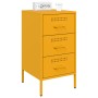 Mesita de noche acero amarillo mostaza 36x39x68 cm de , Mesitas de noche - Ref: Foro24-843084, Precio: 92,59 €, Descuento: %