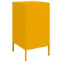 Mesita de noche acero amarillo mostaza 36x39x68 cm de , Mesitas de noche - Ref: Foro24-843084, Precio: 92,59 €, Descuento: %