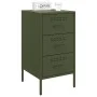 Mesita de noche acero verde oliva 36x39x68 cm de , Mesitas de noche - Ref: Foro24-843086, Precio: 91,57 €, Descuento: %
