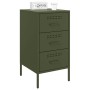 Nachttisch aus olivgrünem Stahl, 36x39x68 cm. von , Nachttische - Ref: Foro24-843086, Preis: 92,65 €, Rabatt: %