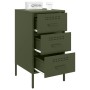 Mesita de noche acero verde oliva 36x39x68 cm de , Mesitas de noche - Ref: Foro24-843086, Precio: 92,59 €, Descuento: %