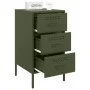 Mesita de noche acero verde oliva 36x39x68 cm de , Mesitas de noche - Ref: Foro24-843086, Precio: 91,57 €, Descuento: %