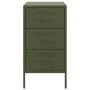 Mesita de noche acero verde oliva 36x39x68 cm de , Mesitas de noche - Ref: Foro24-843086, Precio: 91,57 €, Descuento: %