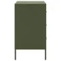 Mesita de noche acero verde oliva 36x39x68 cm de , Mesitas de noche - Ref: Foro24-843086, Precio: 91,57 €, Descuento: %