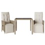 Gartentisch und Stühle 3-teilig und Kissen aus synthetischem Rattan in Beige. von , Gartensets - Ref: Foro24-3276937, Preis: ...