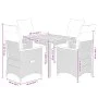 Mesita y sillas jardín 5 pzas y cojines ratán sintético gris de , Conjuntos de jardín - Ref: Foro24-3276968, Precio: 570,09 €...