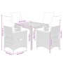 Mesita y sillas jardín 5 pzas y cojines ratán sintético gris by , Garden sets - Ref: Foro24-3276968, Price: 598,37 €, Discoun...