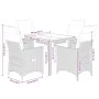 Gartentisch und Stühle 5-teilig und Kissen aus braunem Kunststoff-Rattan. von , Gartensets - Ref: Foro24-3276916, Preis: 548,...