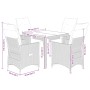Gartentisch und Stühle 5-teilig und Kissen aus braunem Kunststoff-Rattan. von , Gartensets - Ref: Foro24-3276916, Preis: 548,...