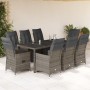 Mesita y sillas jardín 9 piezas y cojines ratán sintético gris by , Garden sets - Ref: Foro24-3276898, Price: 1,00 €, Discoun...