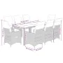 Gartentisch und Stühle 9-teilig und Kissen aus grauem Kunststoff-Rattan von , Gartensets - Ref: Foro24-3276898, Preis: 1,00 €...