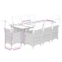 Set de mesa y sillas jardín 9 piezas y cojines ratán PE marrón de , Conjuntos de jardín - Ref: Foro24-3277263, Precio: 1,00 €...