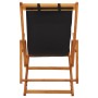 Silla de playa plegable madera maciza de eucalipto y tela negra von vidaXL, Gartenstühle - Ref: Foro24-310313, Preis: 70,99 €...