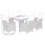 Set de mesa y sillas de jardín 7 pzas y cojines ratán PE beige by , Garden sets - Ref: Foro24-3276940, Price: 830,65 €, Disco...
