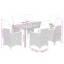Set de mesa y sillas de jardín 7 pzas y cojines ratán PE negro by , Garden sets - Ref: Foro24-3276963, Price: 881,81 €, Disco...