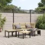 Bancos de jardín cojines 3 pzas acero recubrimiento polvo negro by , Garden sets - Ref: Foro24-3283641, Price: 248,17 €, Disc...