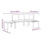 Bancos de jardín cojines 3 pzas acero recubrimiento polvo negro by , Garden sets - Ref: Foro24-3283641, Price: 248,17 €, Disc...