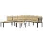 Banco de jardín cojines 5 pzas acero recubrimiento polvo negro by , Garden sets - Ref: Foro24-3283643, Price: 464,58 €, Disco...
