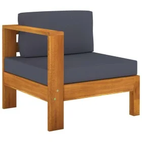 Central sofa with 1 armrest dark gray acacia wood by vidaXL, Modular outdoor sofas - Ref: Foro24-310641, Price: 160,28 €, Dis...