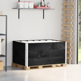Palettenhalsketten 3 Stück Massivholz aus schwarzem Kiefernholz 120x80 cm von , Ladeplattformen und Paletten - Ref: Foro24-32...