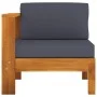 Central sofa with 1 armrest dark gray acacia wood by vidaXL, Modular outdoor sofas - Ref: Foro24-310641, Price: 159,94 €, Dis...