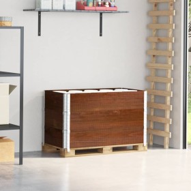 Collares de palets 3 uds madera maciza de pino marrón 100x50 cm by , Loading platforms and pallets - Ref: Foro24-3295373, Pri...