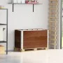Collares de palets 3 uds madera maciza de pino marrón 100x50 cm by , Loading platforms and pallets - Ref: Foro24-3295373, Pri...