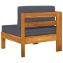 Central sofa with 1 armrest dark gray acacia wood by vidaXL, Modular outdoor sofas - Ref: Foro24-310641, Price: 159,94 €, Dis...