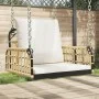 Silla columpio con cojines ratán sintético y acero 63x58x39 cm by , garden benches - Ref: Foro24-4009297, Price: 92,49 €, Dis...