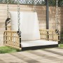 Silla columpio con cojines ratán sintético y acero 63x58x39 cm de , Bancos de jardín - Ref: Foro24-4009297, Precio: 78,43 €, ...
