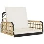 Silla columpio con cojines ratán sintético y acero 63x58x39 cm by , garden benches - Ref: Foro24-4009297, Price: 92,49 €, Dis...