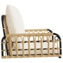 Silla columpio con cojines ratán sintético y acero 63x58x39 cm de , Bancos de jardín - Ref: Foro24-4009297, Precio: 78,43 €, ...