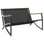 Banco de jardín con cojines acero negro 120 cm by , Garden sets - Ref: Foro24-4009306, Price: 164,69 €, Discount: %