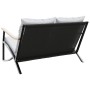 Banco de jardín con cojines acero negro 120 cm by , Garden sets - Ref: Foro24-4009306, Price: 164,69 €, Discount: %