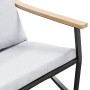 Banco de jardín con cojines acero negro 120 cm by , Garden sets - Ref: Foro24-4009306, Price: 164,69 €, Discount: %