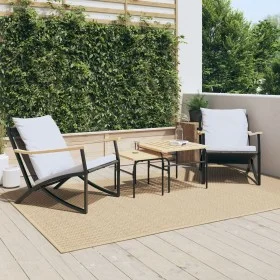 Sillas de jardín con cojines 2 uds acero negro by , Garden sets - Ref: Foro24-4009304, Price: 236,25 €, Discount: %