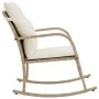 Silla mecedora de jardín con cojines ratán sintético beige by , Garden chairs - Ref: Foro24-369022, Price: 110,12 €, Discount: %