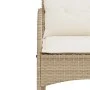 Silla mecedora de jardín con cojines ratán sintético beige by , Garden chairs - Ref: Foro24-369022, Price: 110,12 €, Discount: %