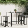 Juego de mesa alta y taburetes de jardín 5 piezas acero negro de , Conjuntos de jardín - Ref: Foro24-3283752, Precio: 375,92 €