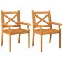 Garden dining chairs 2 pcs solid acacia wood by vidaXL, Garden chairs - Ref: Foro24-310305, Price: 142,08 €, Discount: %
