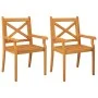 Garden dining chairs 2 pcs solid acacia wood by vidaXL, Garden chairs - Ref: Foro24-310305, Price: 137,38 €, Discount: %