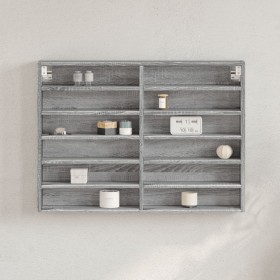 Ingenieurholz-Vitrine in Sonoma-Grau 80x8,5x58 cm von , Regale und Regale - Ref: Foro24-847959, Preis: 44,38 €, Rabatt: %