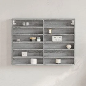 Ingenieurholz-Vitrine in Sonoma-Grau 80x8,5x58 cm von , Regale und Regale - Ref: Foro24-847959, Preis: 43,67 €, Rabatt: %