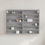 Vitrina de madera de ingeniería gris Sonoma 80x8,5x58 cm by , Shelves and shelves - Ref: Foro24-847959, Price: 44,38 €, Disco...