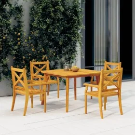 Mesa de jardín madera maciza de acacia 110x110x75 cm de vidaXL, Mesas de jardín - Ref: Foro24-310302, Precio: 145,15 €, Descu...