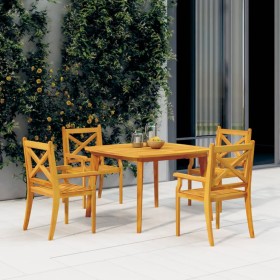 Mesa de jardín madera maciza de acacia 110x110x75 cm de vidaXL, Mesas de jardín - Ref: Foro24-310302, Precio: 145,82 €, Descu...