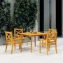 Solid acacia wood garden table 110x110x75 cm by vidaXL, Garden tables - Ref: Foro24-310302, Price: 145,62 €, Discount: %