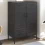 Aparador acero negro 68x39x101,5 cm de , Aparadores - Ref: Foro24-843108, Precio: 166,98 €, Descuento: %